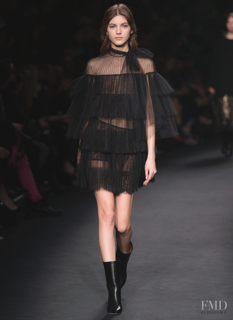 Valery Kaufman featured in  the Valentino fashion show for Autumn/Winter 2015