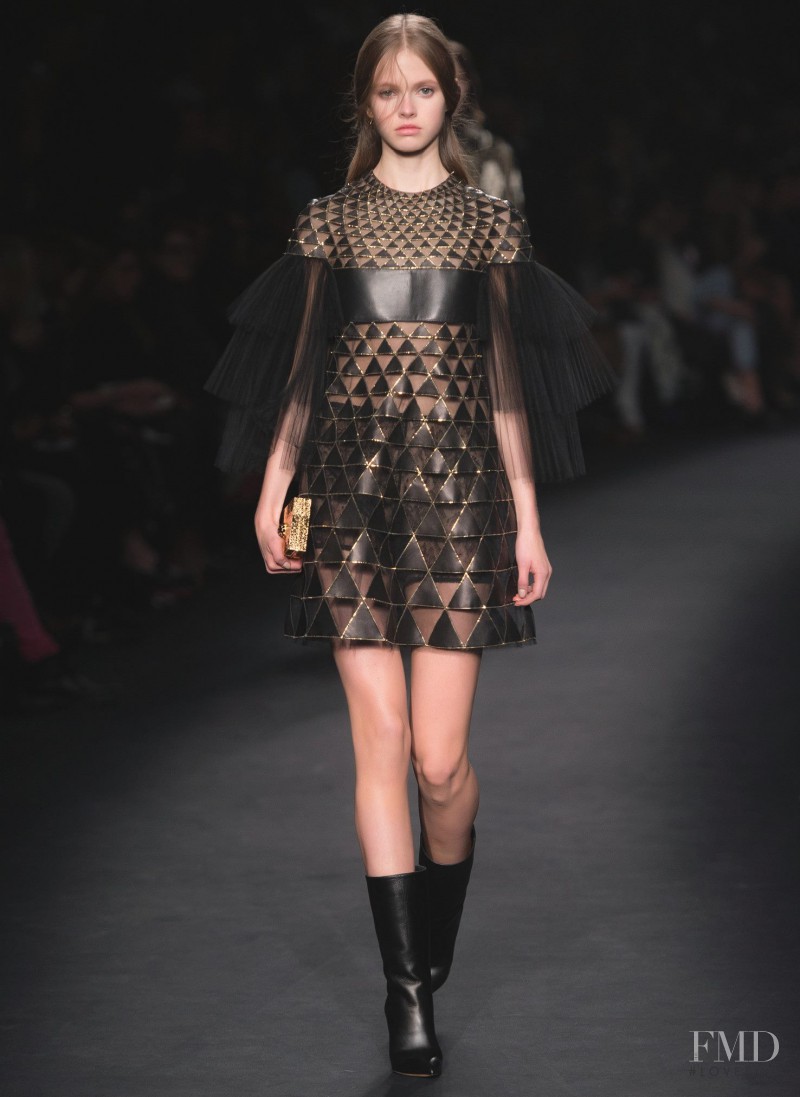 Avery Blanchard featured in  the Valentino fashion show for Autumn/Winter 2015