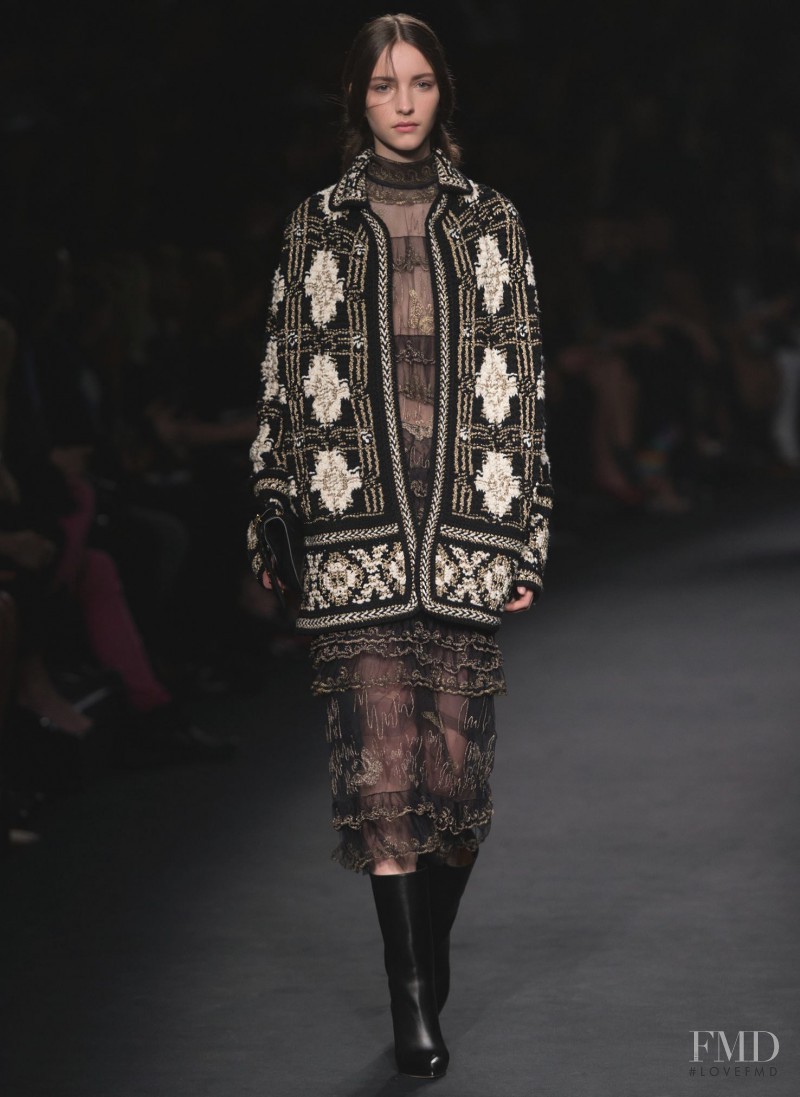 Clémentine Deraedt featured in  the Valentino fashion show for Autumn/Winter 2015