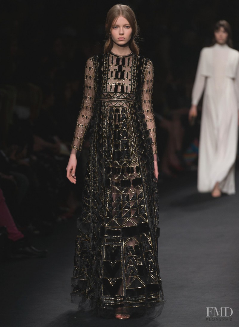 Katya Ledneva featured in  the Valentino fashion show for Autumn/Winter 2015