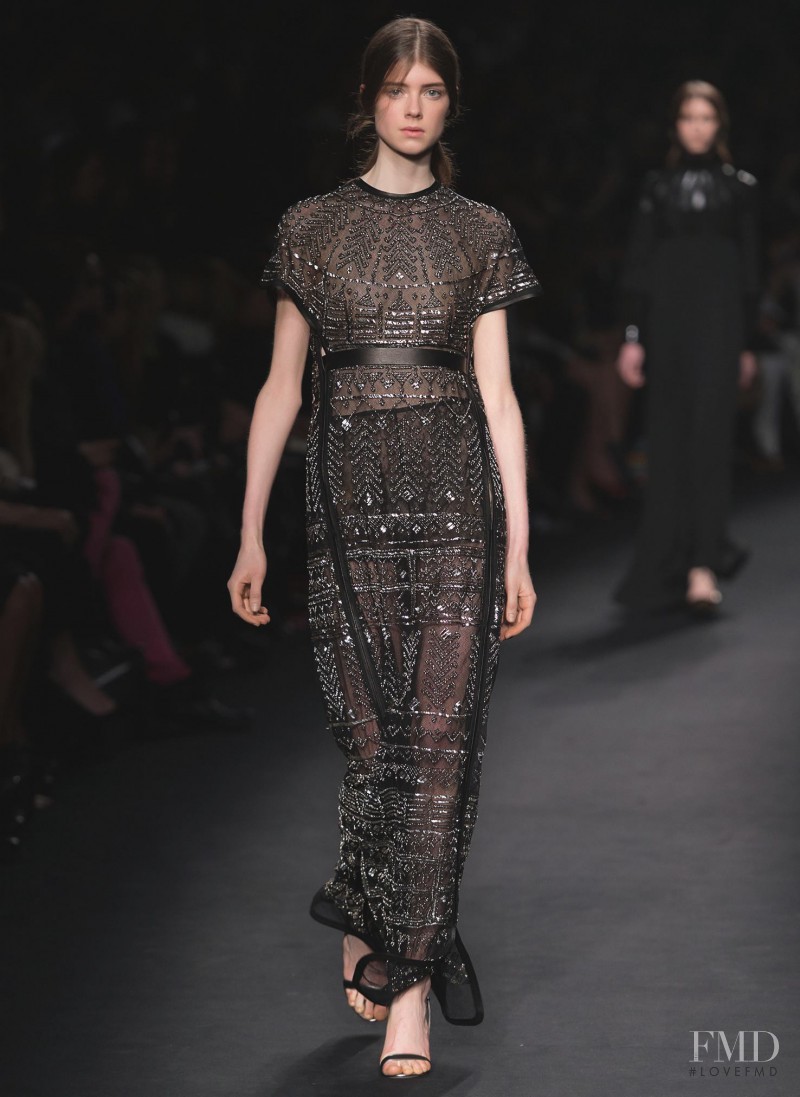 Jessica Burley featured in  the Valentino fashion show for Autumn/Winter 2015