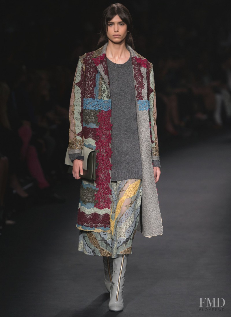 Mica Arganaraz featured in  the Valentino fashion show for Autumn/Winter 2015