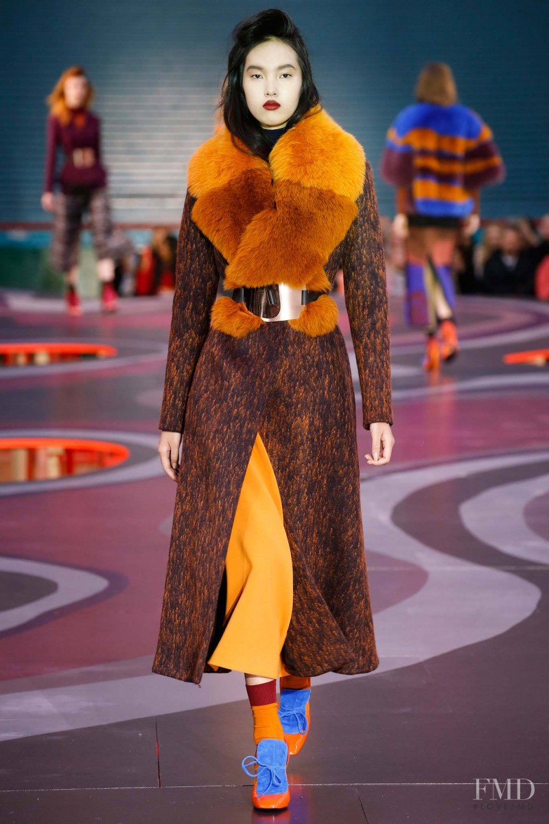 Yuan Bo Chao featured in  the Roksanda Ilincic fashion show for Autumn/Winter 2015
