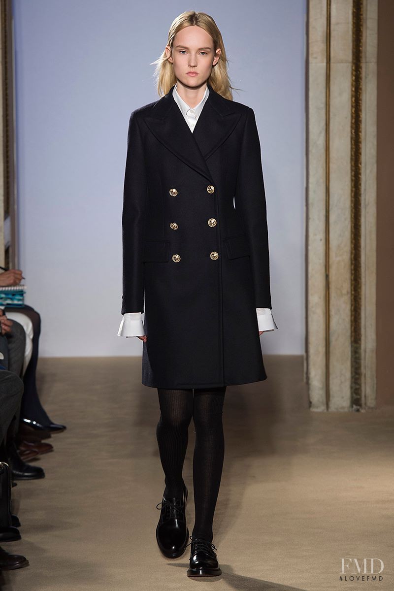 Harleth Kuusik featured in  the Fay fashion show for Autumn/Winter 2015