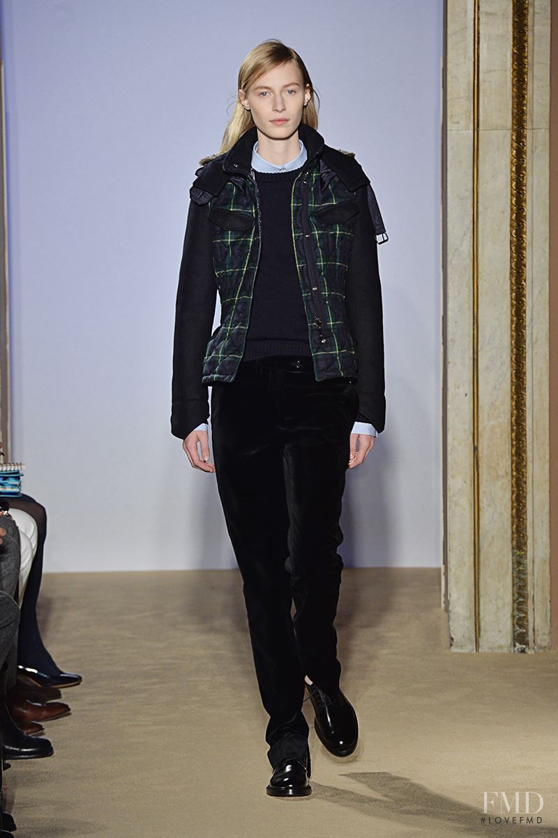 Julia Nobis featured in  the Fay fashion show for Autumn/Winter 2015