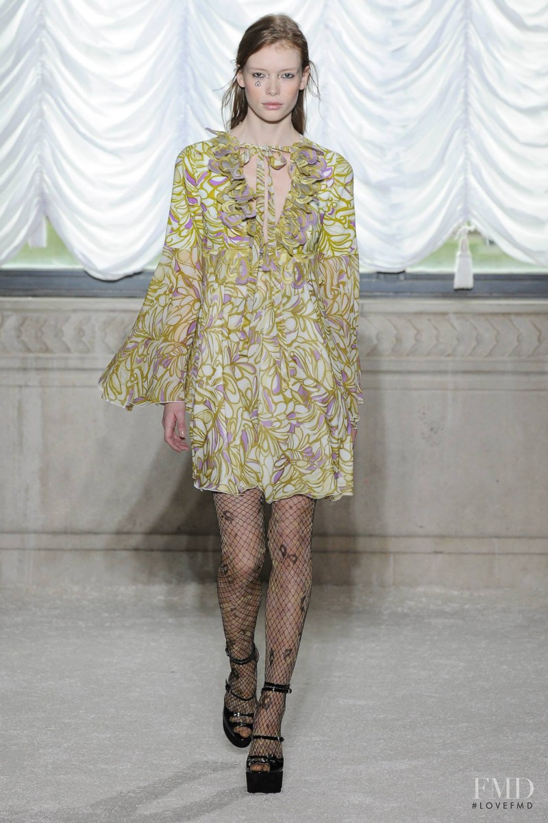 Julia Hafstrom featured in  the Giamba fashion show for Autumn/Winter 2015