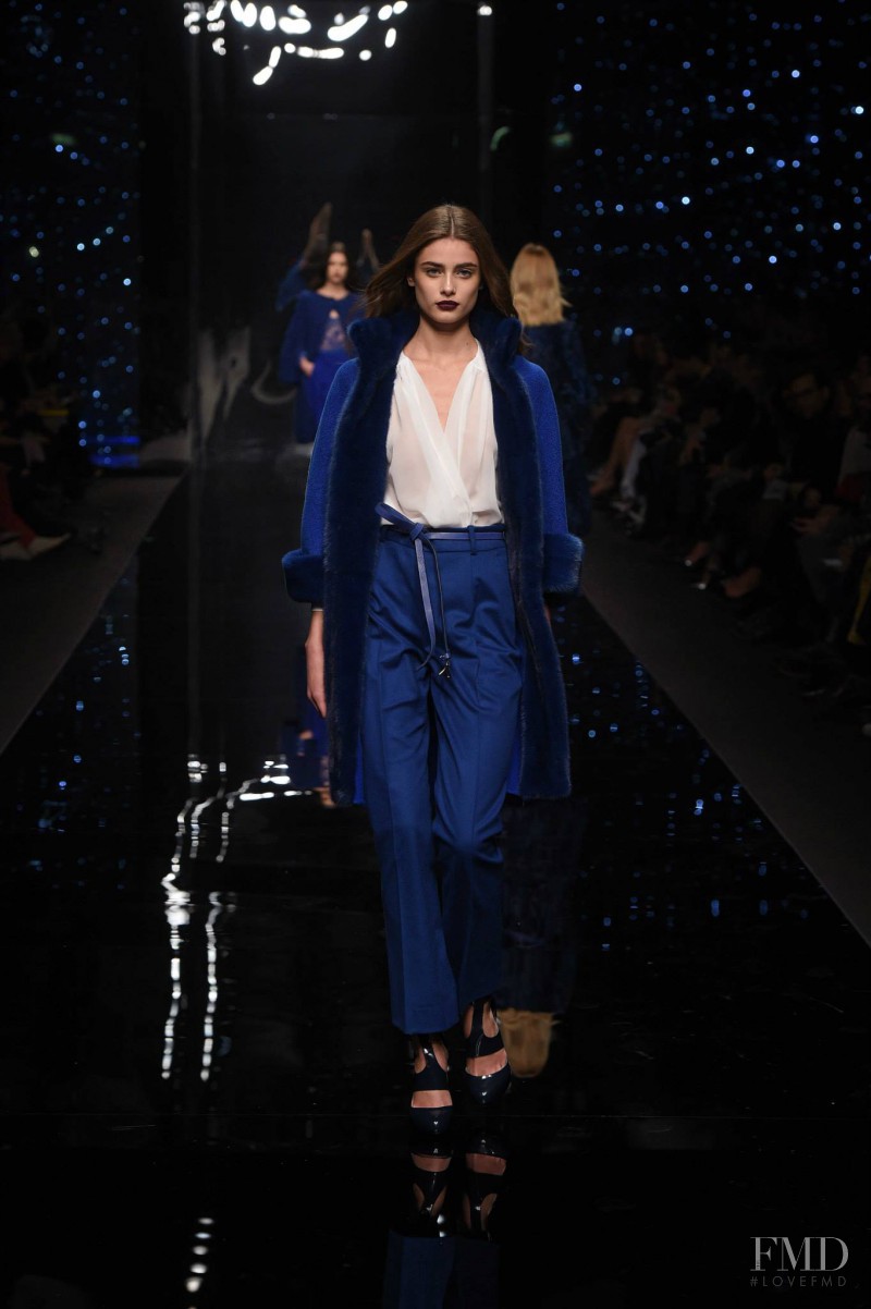 Taylor Hill featured in  the Ermanno Scervino fashion show for Autumn/Winter 2015