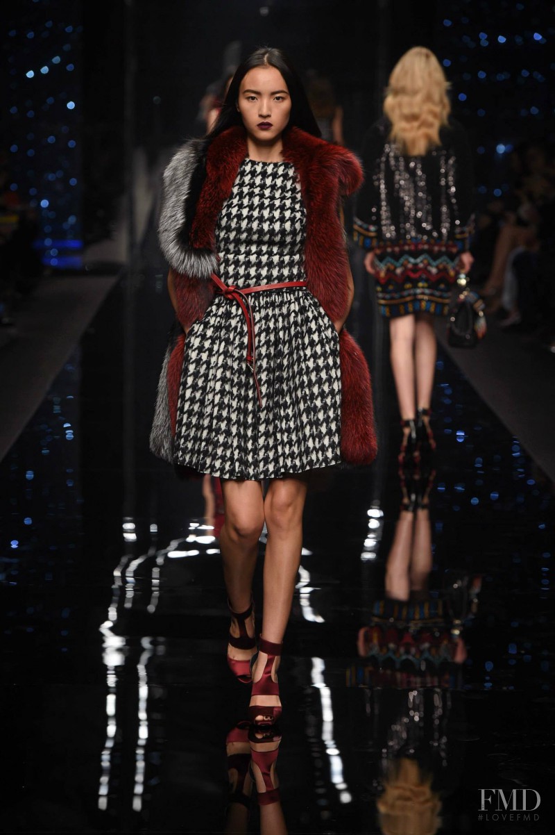 Luping Wang featured in  the Ermanno Scervino fashion show for Autumn/Winter 2015