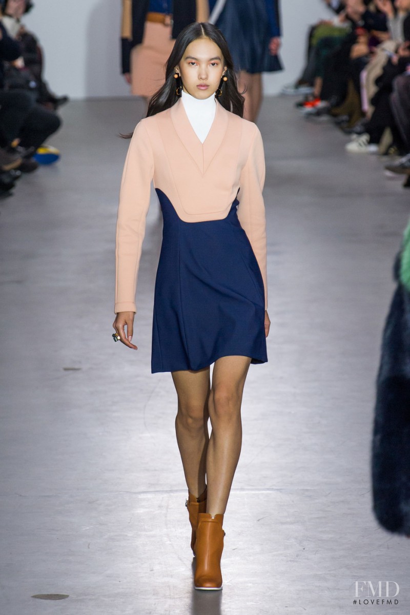 Yuan Bo Chao featured in  the Cedric Charlier fashion show for Autumn/Winter 2015