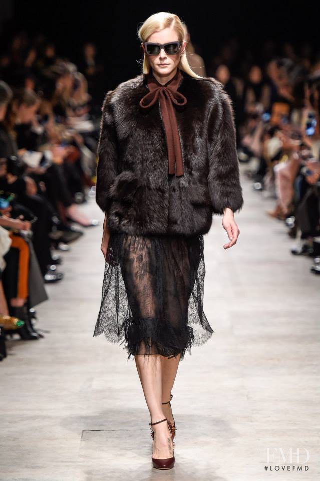 Jessica Stam featured in  the Rochas fashion show for Autumn/Winter 2015