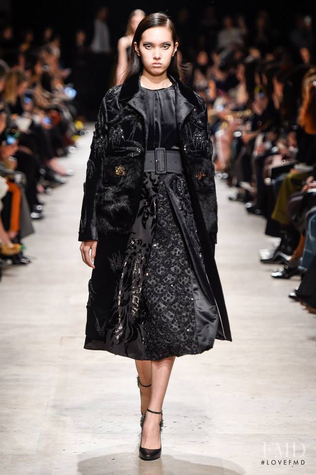 Yuan Bo Chao featured in  the Rochas fashion show for Autumn/Winter 2015