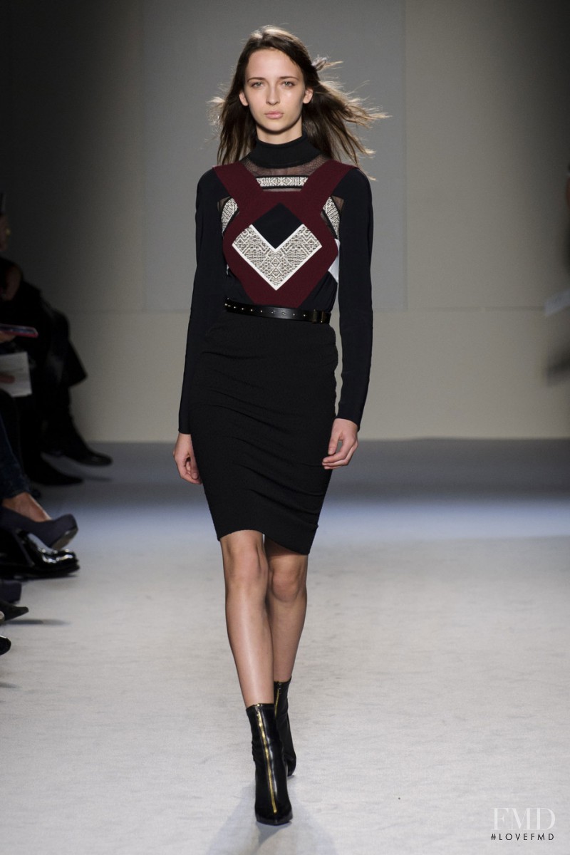 Waleska Gorczevski featured in  the Roland Mouret fashion show for Autumn/Winter 2015