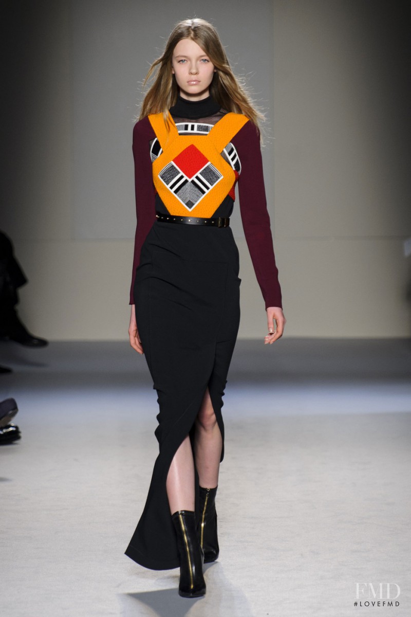 Katya Ledneva featured in  the Roland Mouret fashion show for Autumn/Winter 2015