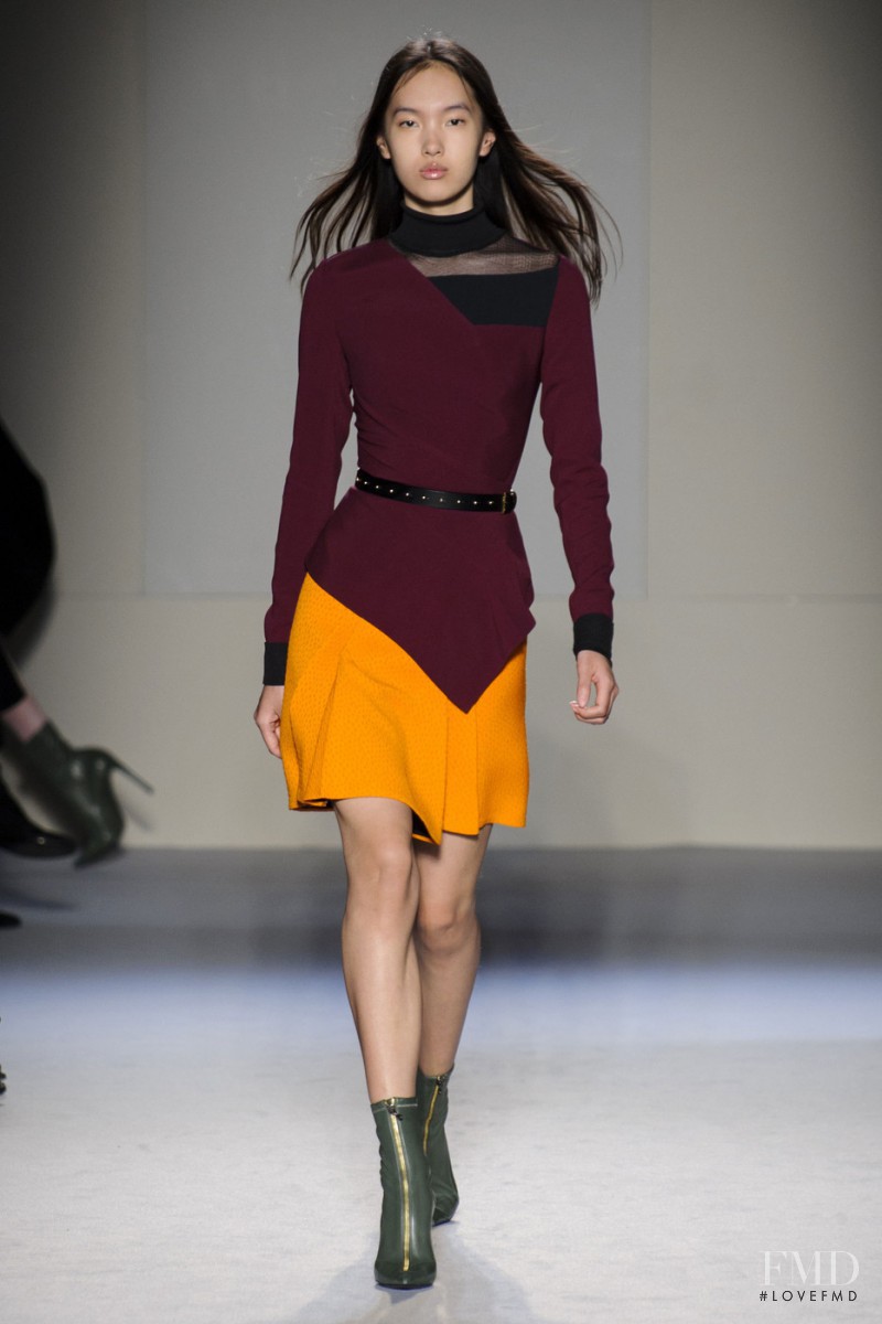 Yuan Bo Chao featured in  the Roland Mouret fashion show for Autumn/Winter 2015