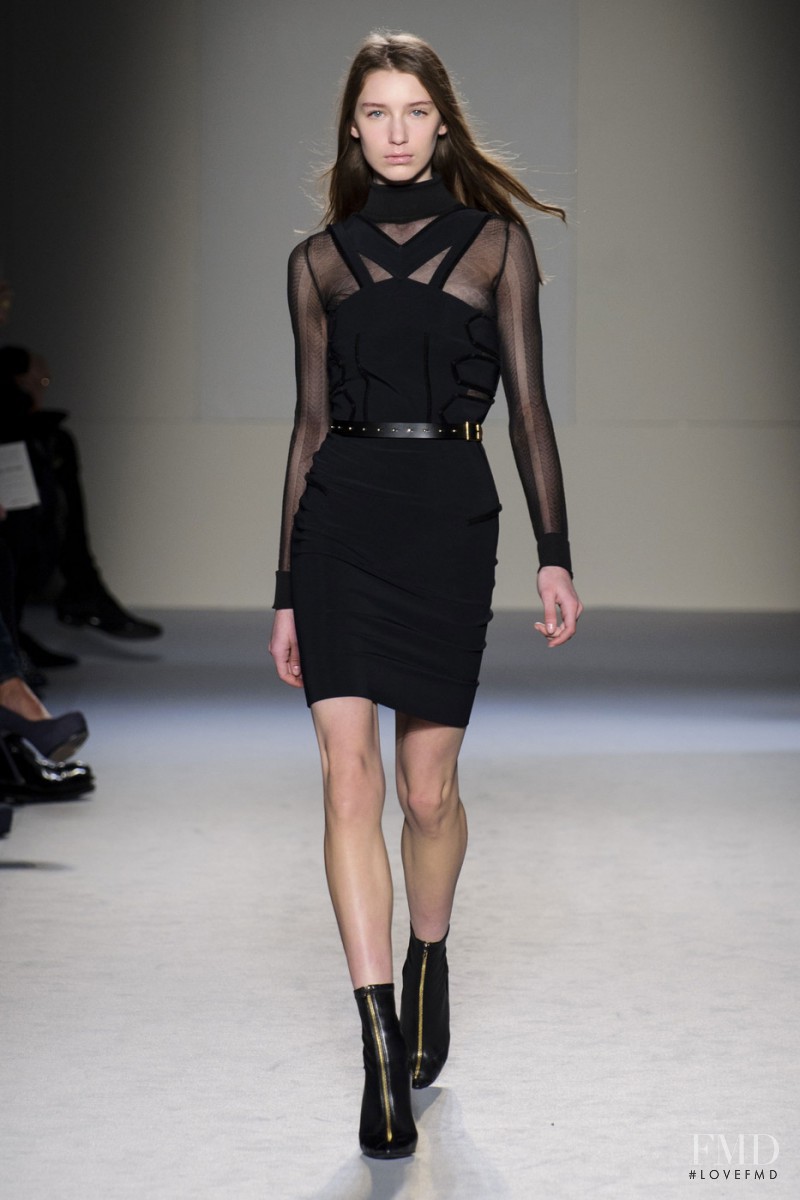 Sofia Tesmenitskaya featured in  the Roland Mouret fashion show for Autumn/Winter 2015