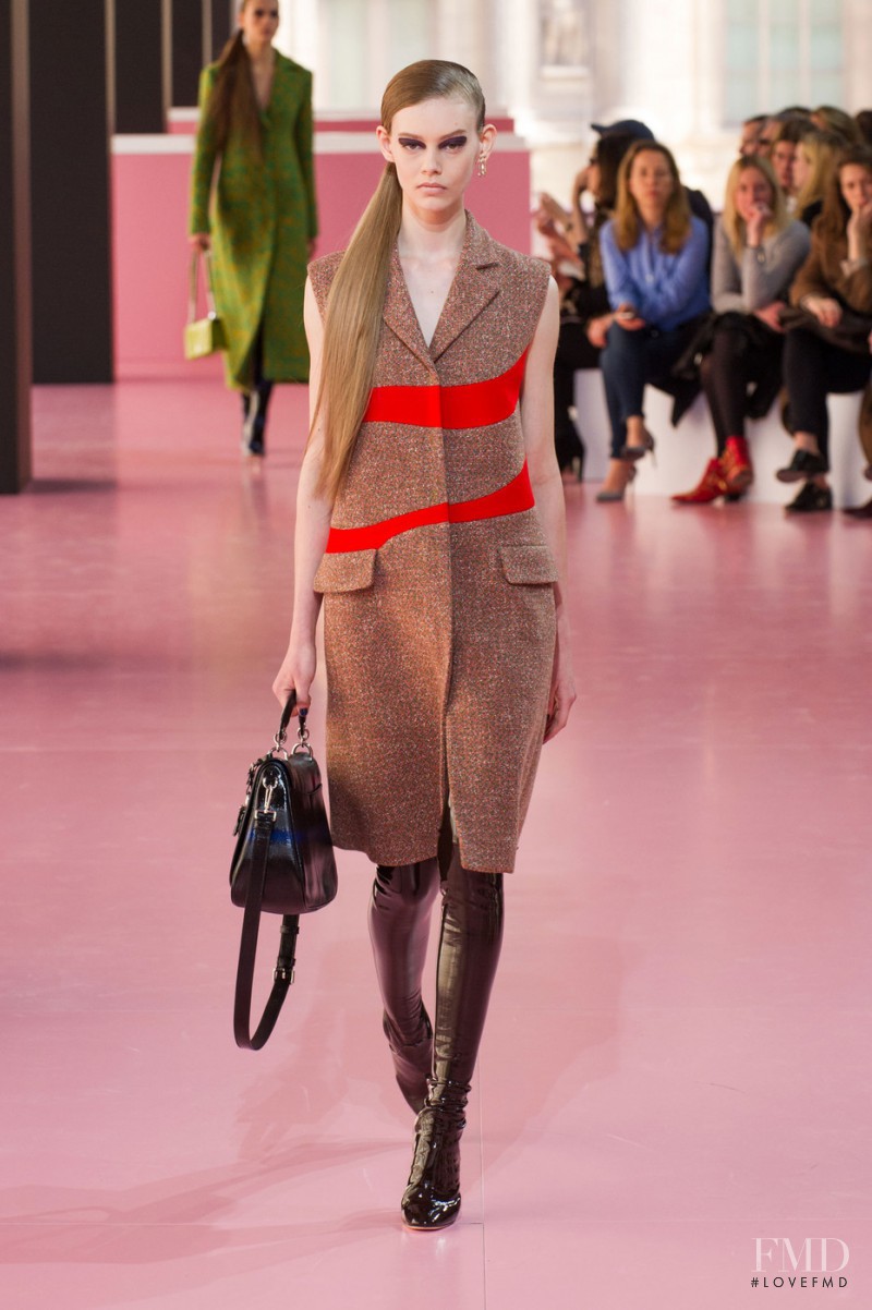 Ondria Hardin featured in  the Christian Dior fashion show for Autumn/Winter 2015