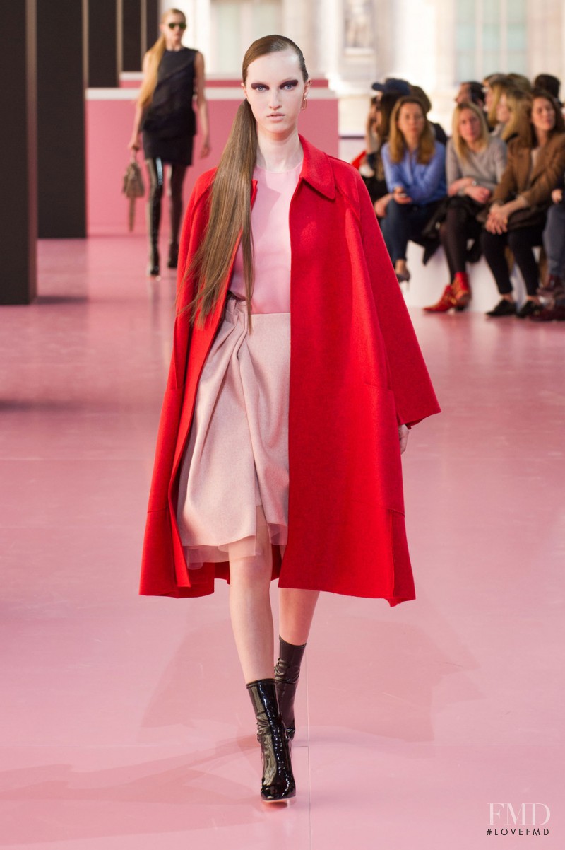 Liza Ostanina featured in  the Christian Dior fashion show for Autumn/Winter 2015