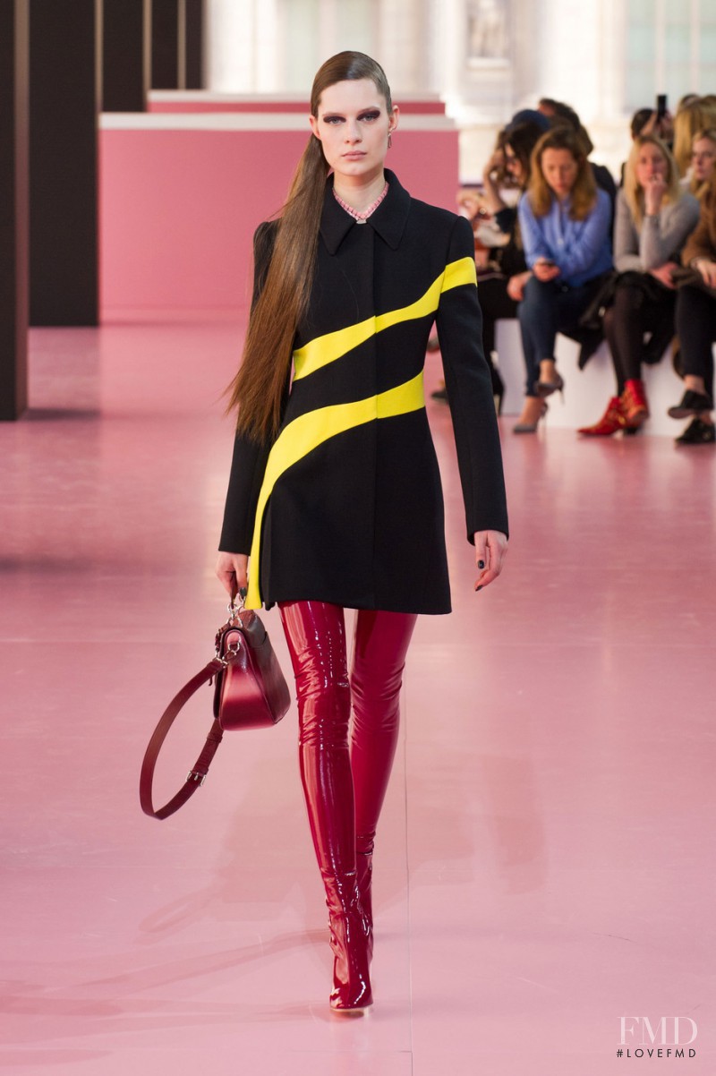 Anika Cholewa featured in  the Christian Dior fashion show for Autumn/Winter 2015