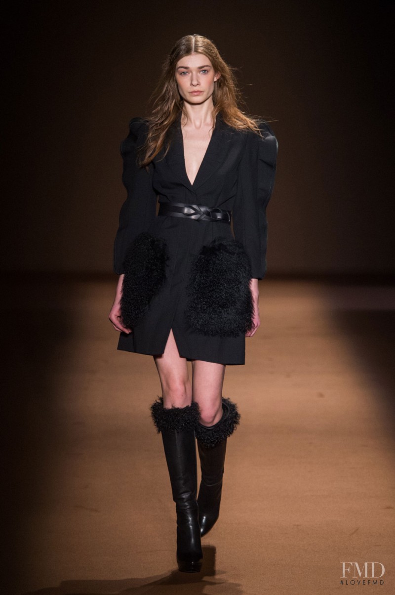 Adrianna Zajdler featured in  the Andrew Gn fashion show for Autumn/Winter 2015