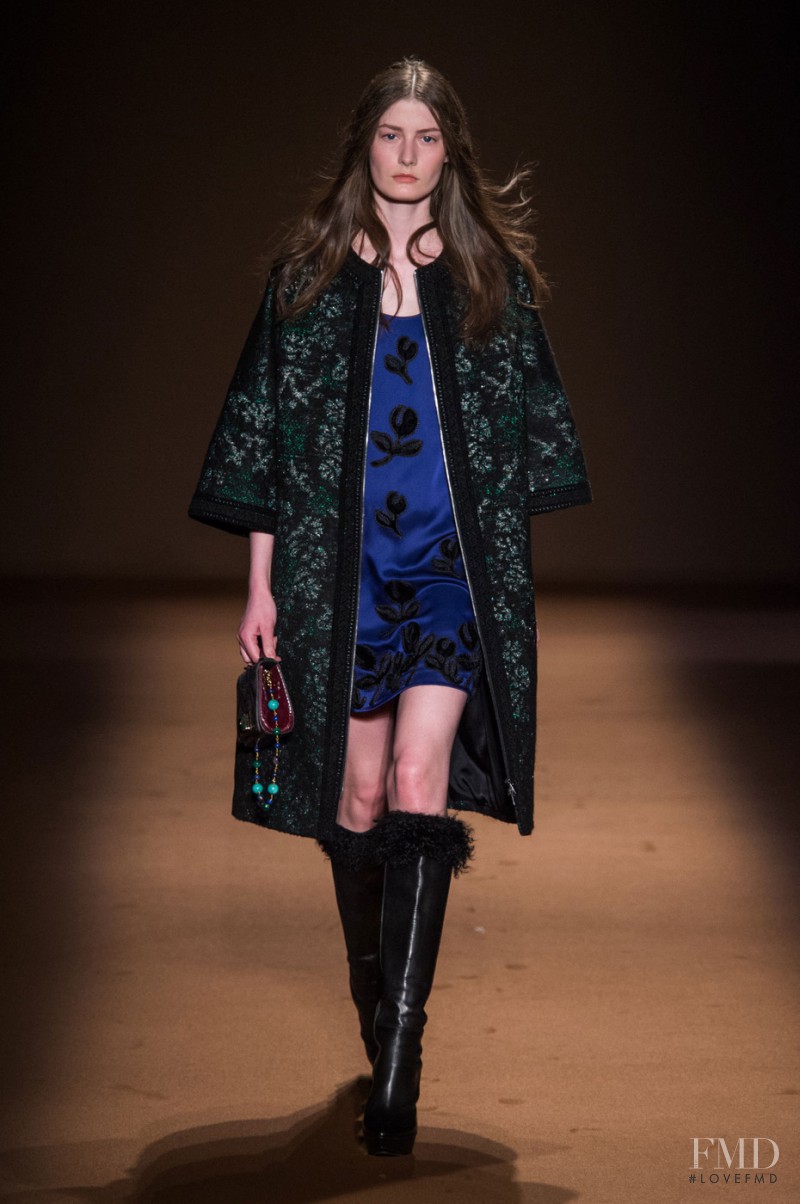 Viktoria Machajdik featured in  the Andrew Gn fashion show for Autumn/Winter 2015