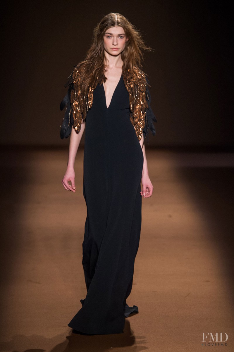 Adrianna Zajdler featured in  the Andrew Gn fashion show for Autumn/Winter 2015
