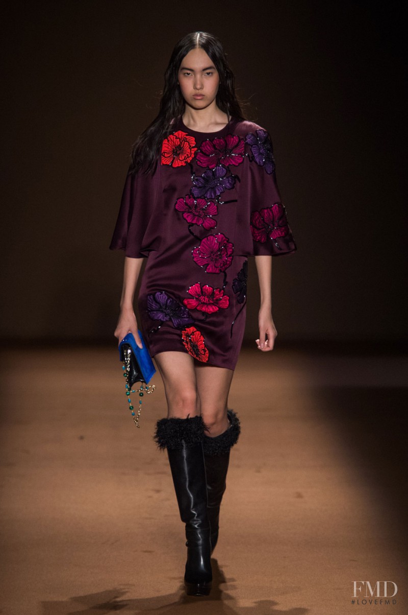 Yuan Bo Chao featured in  the Andrew Gn fashion show for Autumn/Winter 2015