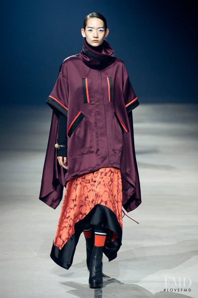 Mona Matsuoka featured in  the Kenzo fashion show for Autumn/Winter 2015
