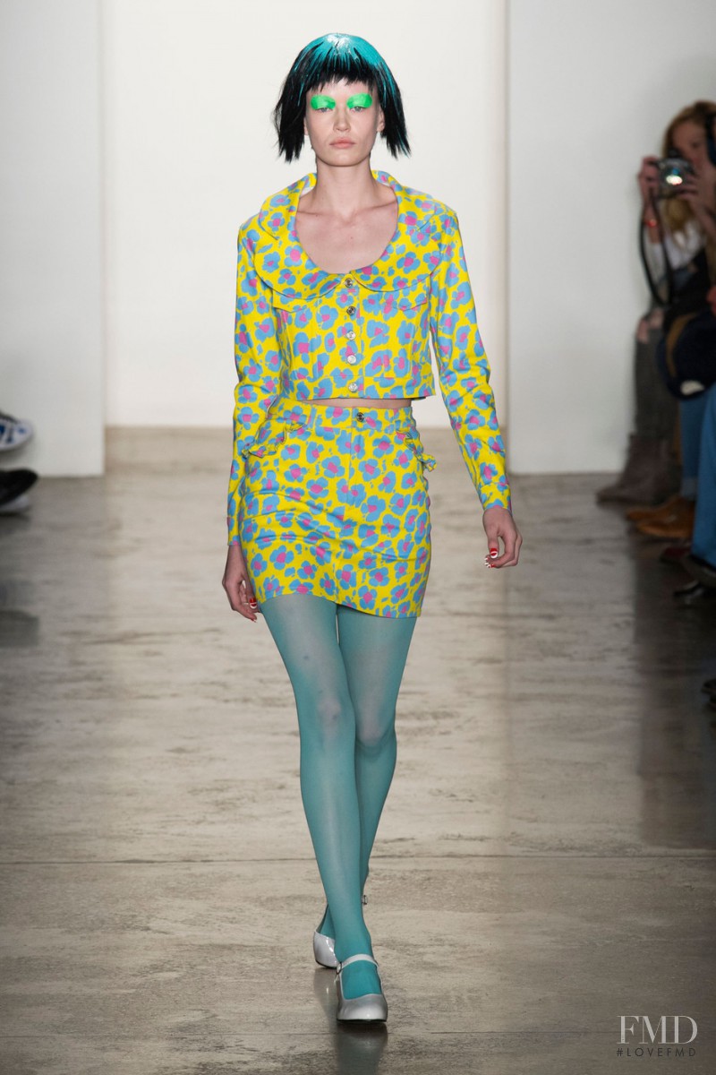 Hollie May Saker featured in  the Jeremy Scott fashion show for Autumn/Winter 2015