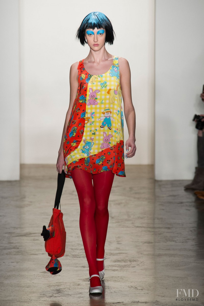 Frances Coombe featured in  the Jeremy Scott fashion show for Autumn/Winter 2015