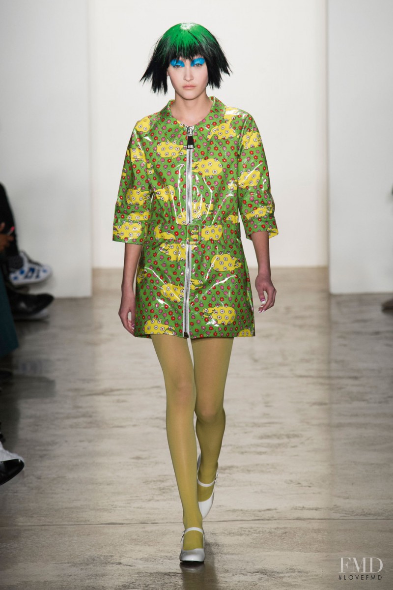 Emma Waldo featured in  the Jeremy Scott fashion show for Autumn/Winter 2015