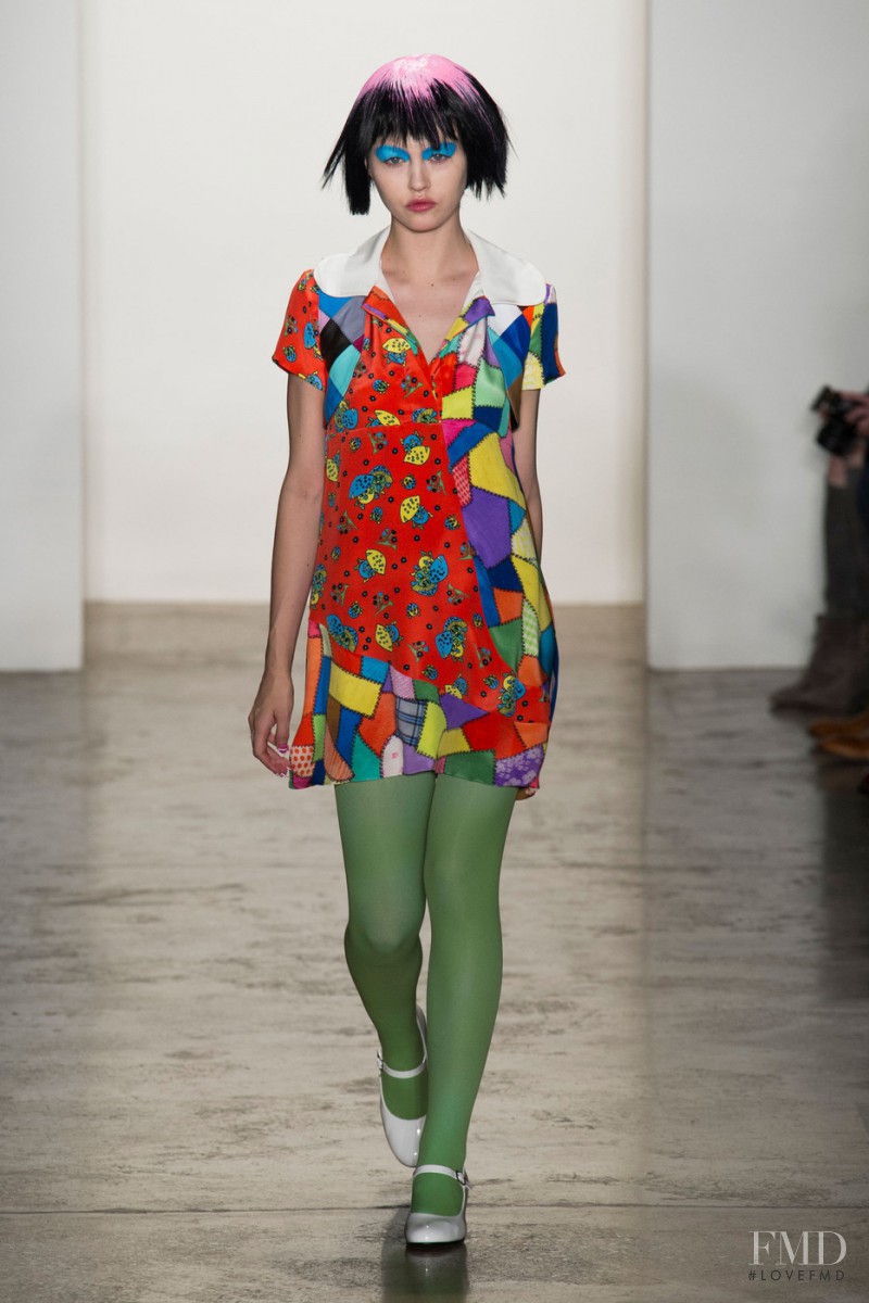 Charlotte Free featured in  the Jeremy Scott fashion show for Autumn/Winter 2015