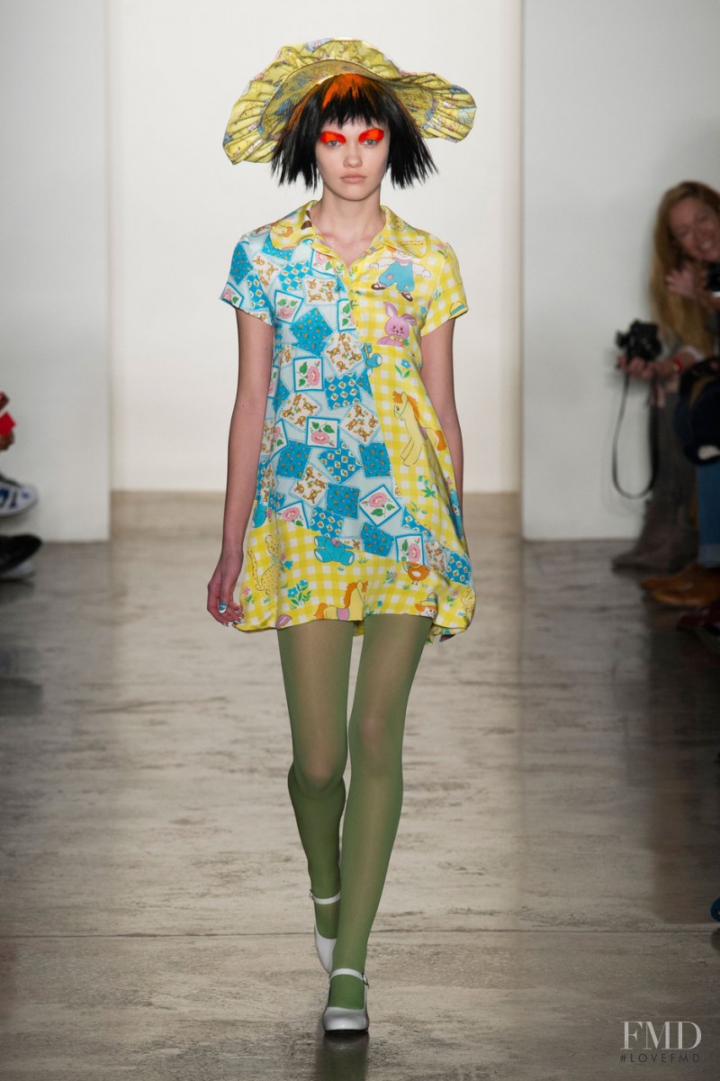 Maggie Laine featured in  the Jeremy Scott fashion show for Autumn/Winter 2015