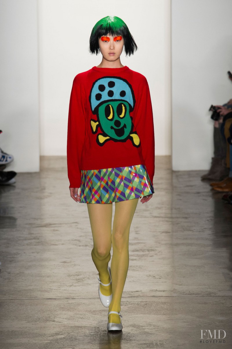 Sung Hee Kim featured in  the Jeremy Scott fashion show for Autumn/Winter 2015