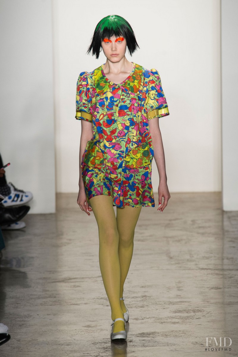 Margarita Pugovka featured in  the Jeremy Scott fashion show for Autumn/Winter 2015