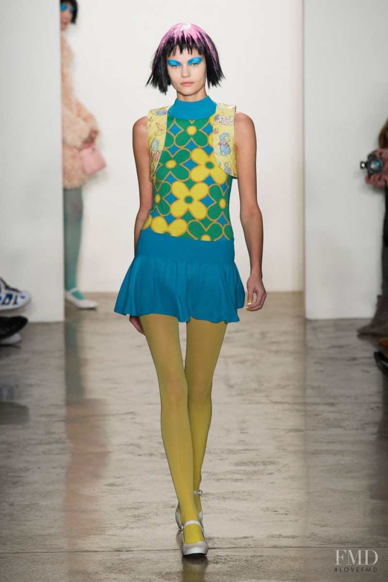 Kate Grigorieva featured in  the Jeremy Scott fashion show for Autumn/Winter 2015