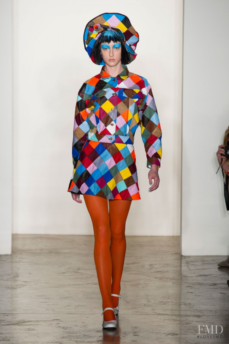 Frances Coombe featured in  the Jeremy Scott fashion show for Autumn/Winter 2015