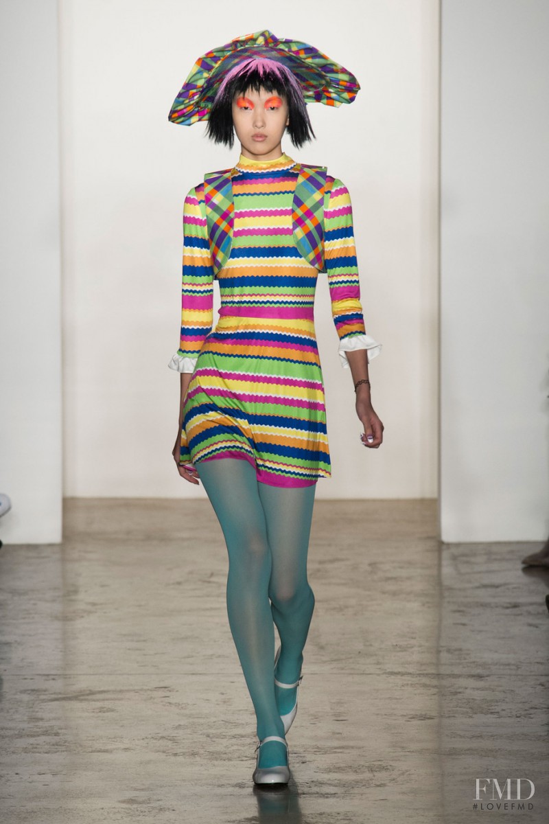 Yuan Bo Chao featured in  the Jeremy Scott fashion show for Autumn/Winter 2015