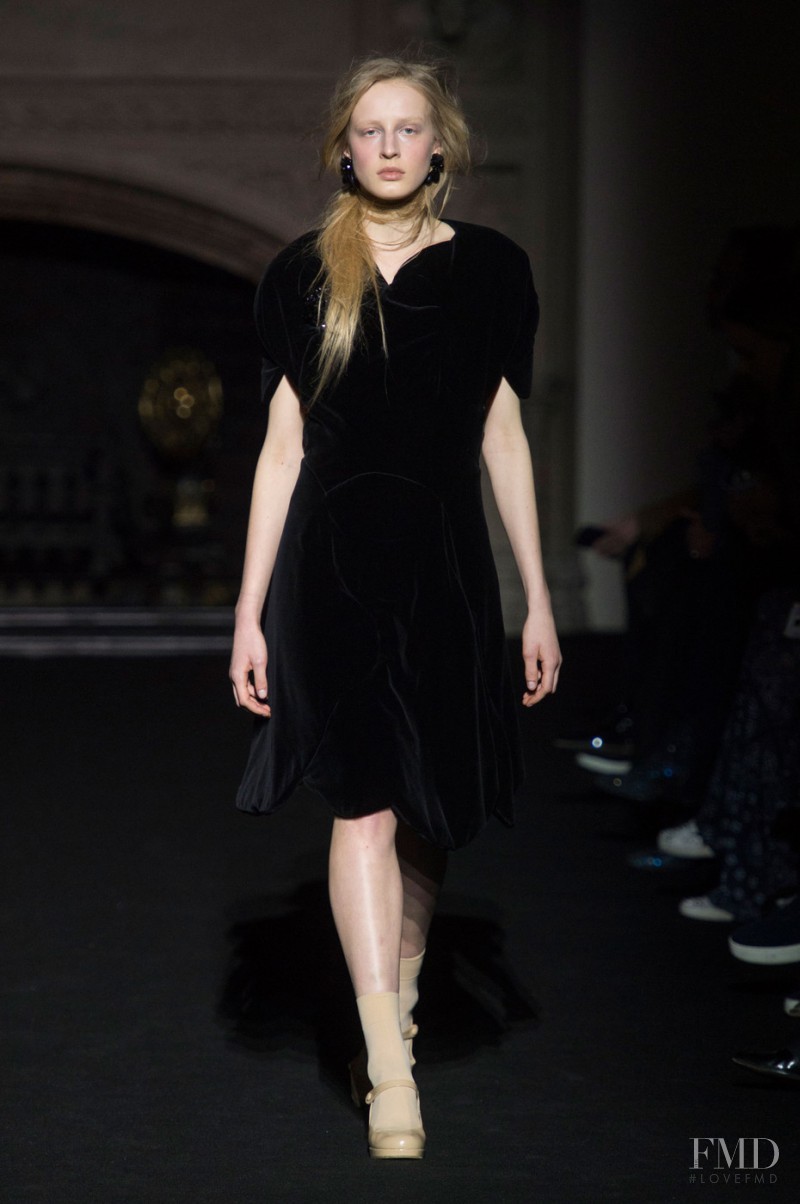 Anine Van Velzen featured in  the Simone Rocha fashion show for Autumn/Winter 2015