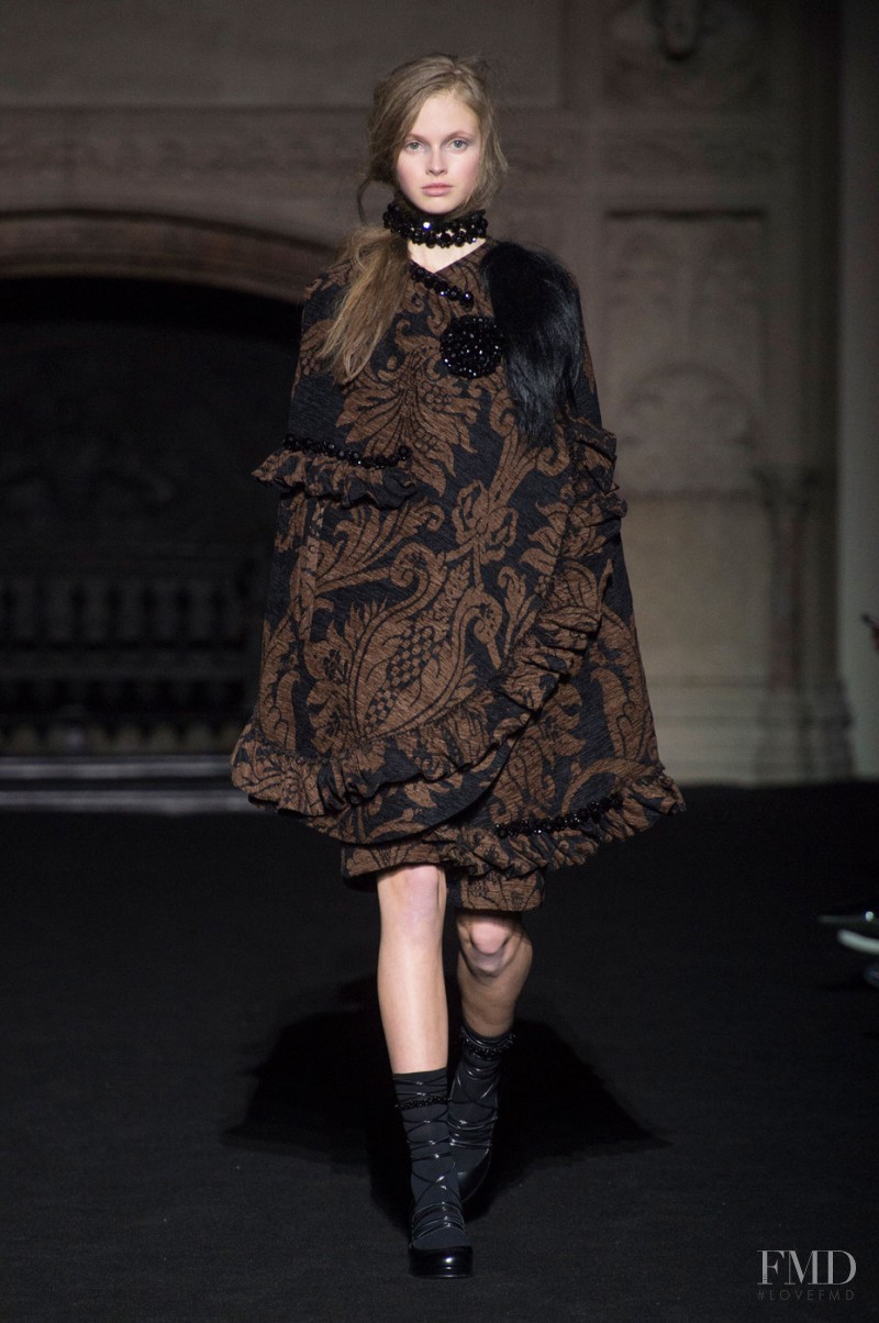 Avery Blanchard featured in  the Simone Rocha fashion show for Autumn/Winter 2015