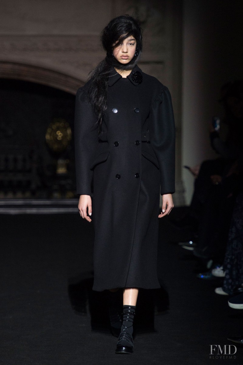 Damaris Goddrie featured in  the Simone Rocha fashion show for Autumn/Winter 2015