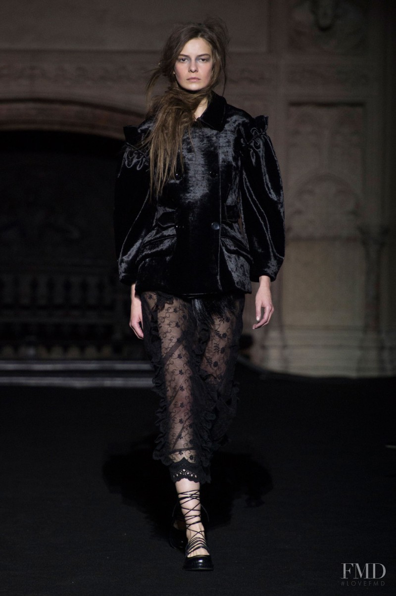 Dasha Denisenko featured in  the Simone Rocha fashion show for Autumn/Winter 2015