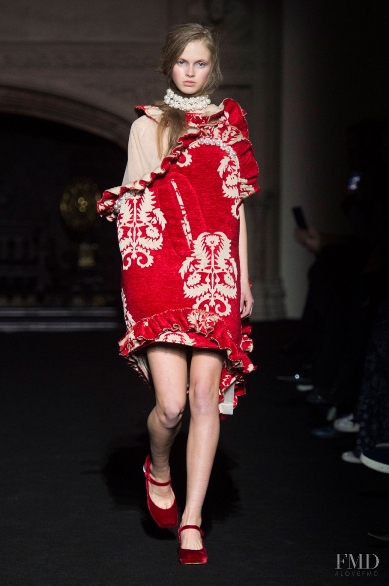 Avery Blanchard featured in  the Simone Rocha fashion show for Autumn/Winter 2015