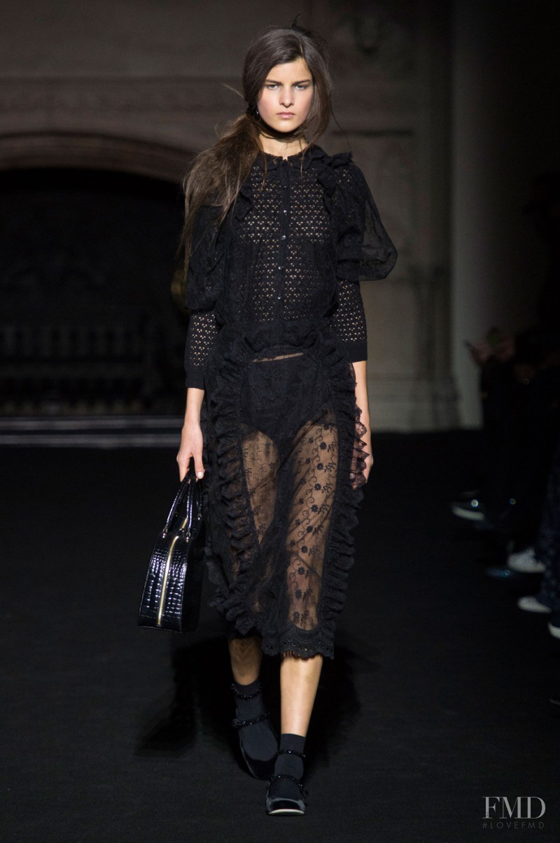 Astrid Holler featured in  the Simone Rocha fashion show for Autumn/Winter 2015