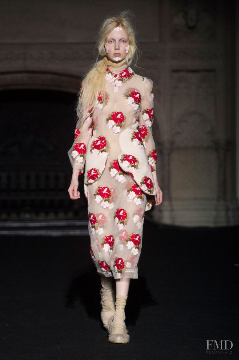 Cheyenne Keuben featured in  the Simone Rocha fashion show for Autumn/Winter 2015