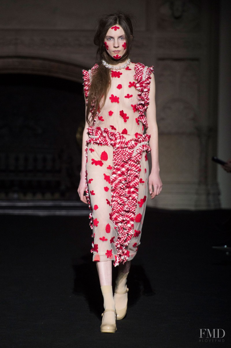 Grace Booth featured in  the Simone Rocha fashion show for Autumn/Winter 2015