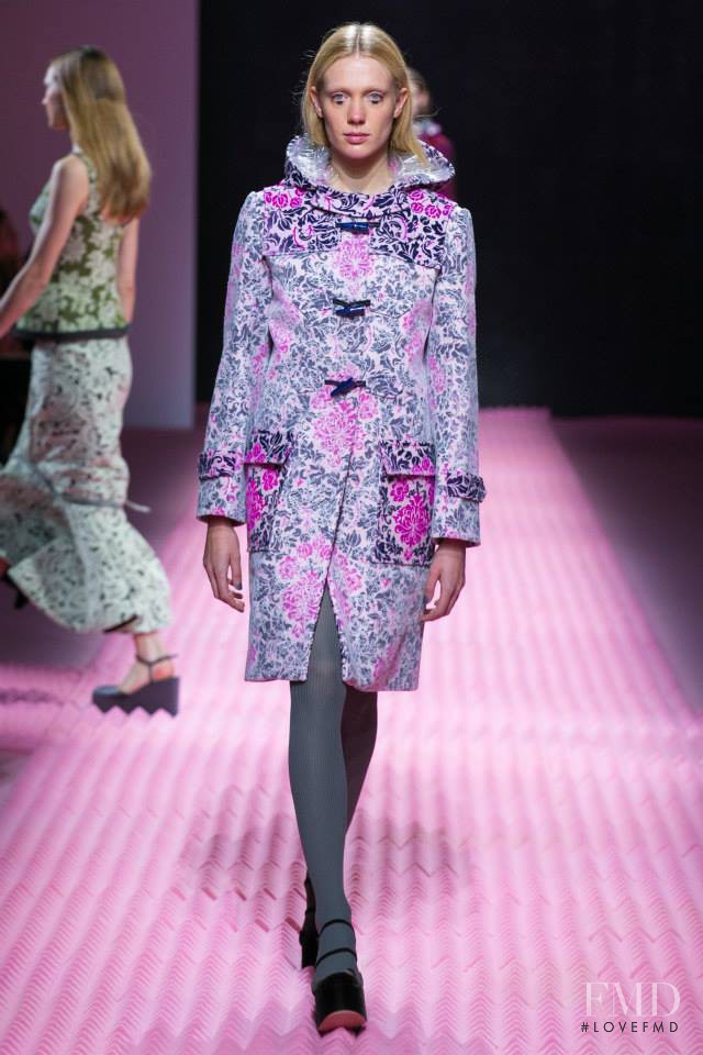 Annely Bouma featured in  the Mary Katrantzou fashion show for Autumn/Winter 2015