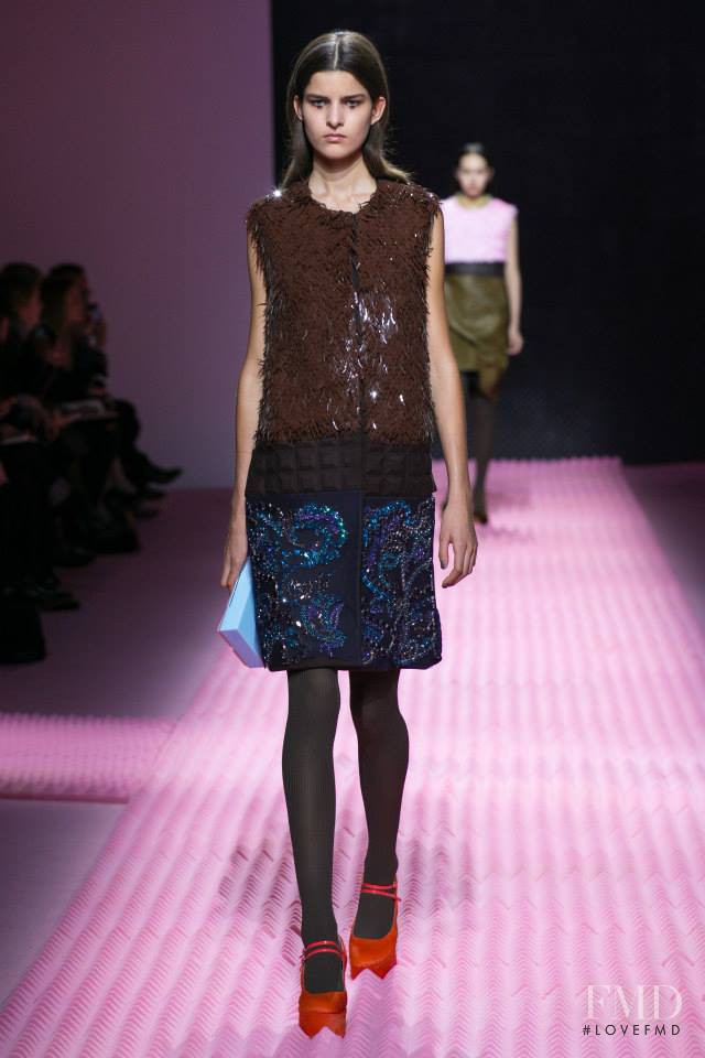 Astrid Holler featured in  the Mary Katrantzou fashion show for Autumn/Winter 2015