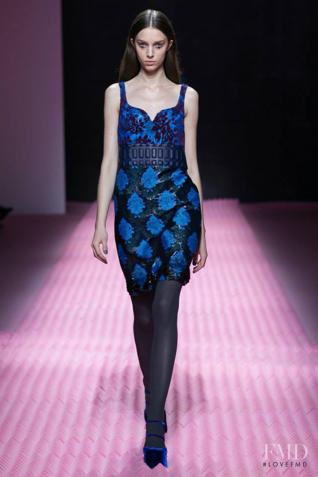 Larissa Marchiori featured in  the Mary Katrantzou fashion show for Autumn/Winter 2015