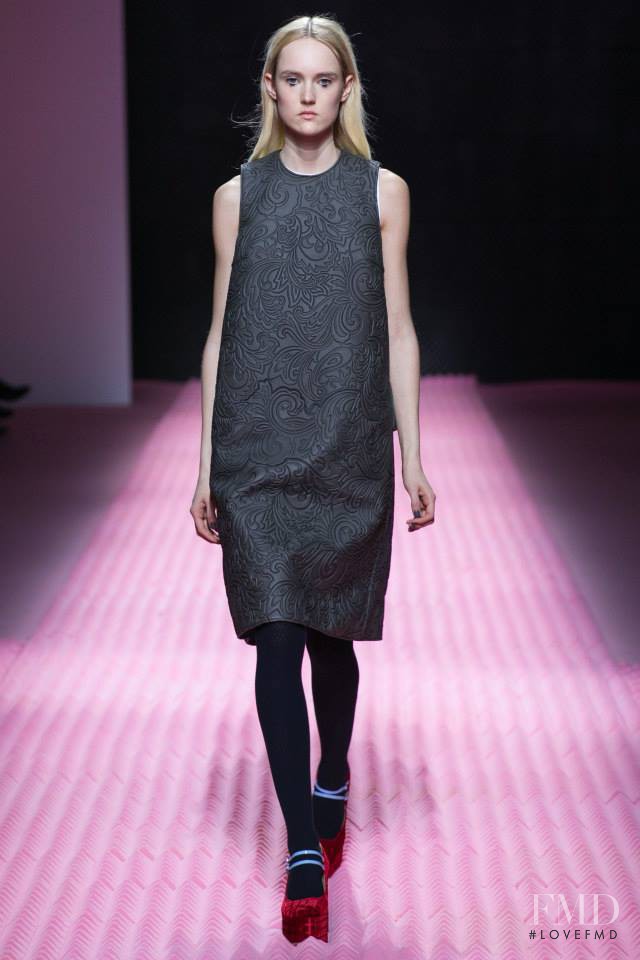 Harleth Kuusik featured in  the Mary Katrantzou fashion show for Autumn/Winter 2015