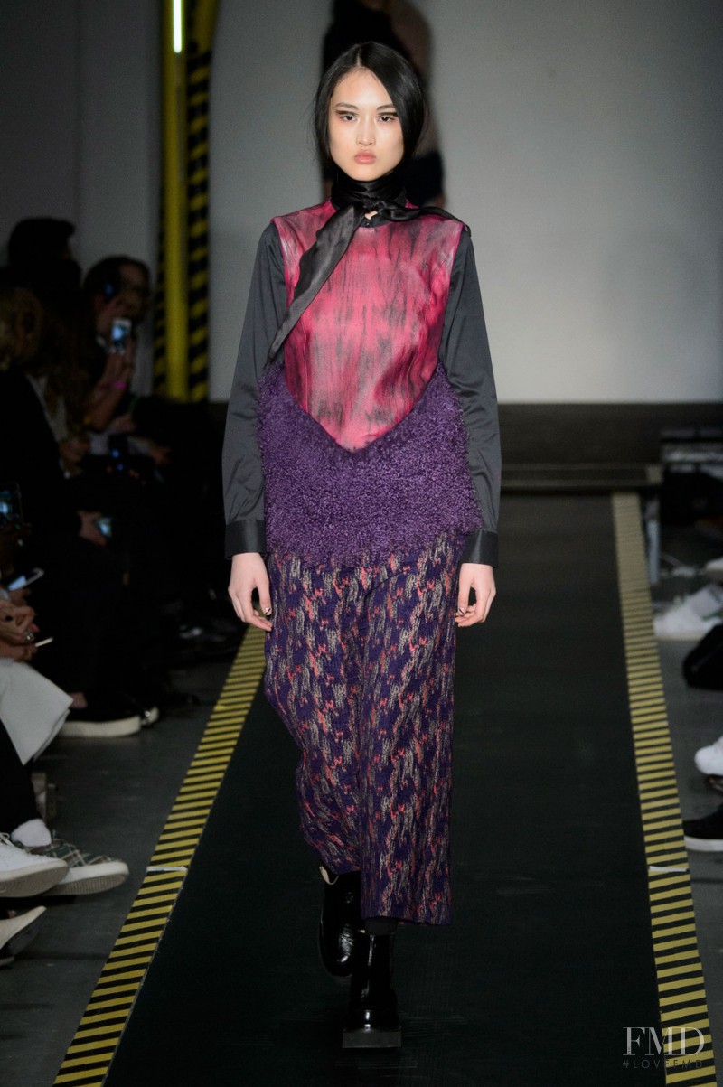 Jing Wen featured in  the House of Holland fashion show for Autumn/Winter 2015